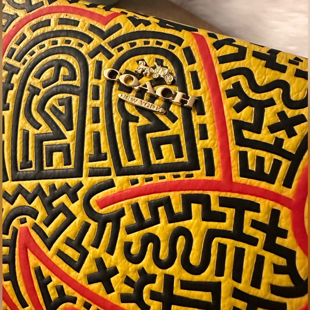 NWT! NEW! Coach Mickey Mouse x Keith Harring Pouch Limited Edition Cosmetic Bag - Picture 2 of 5